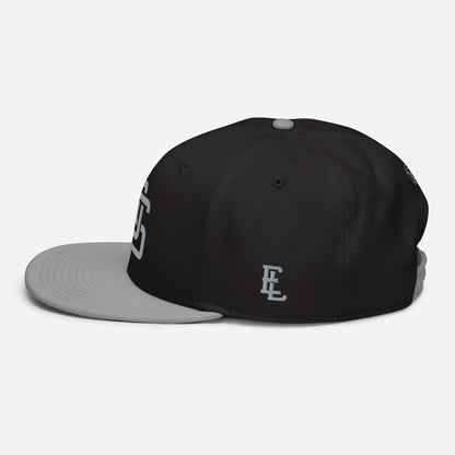 "LOS" Snapback | Otto Cap 125-978 | E Luna SELECT Tricrest 3 Grey Thread Front, Left Side & Back Logos