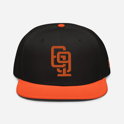 "619" Snapback | Otto Cap 125-978 | E Luna SELECT Tricrest 3 Orange Thread Front, Left Side & Back Logos