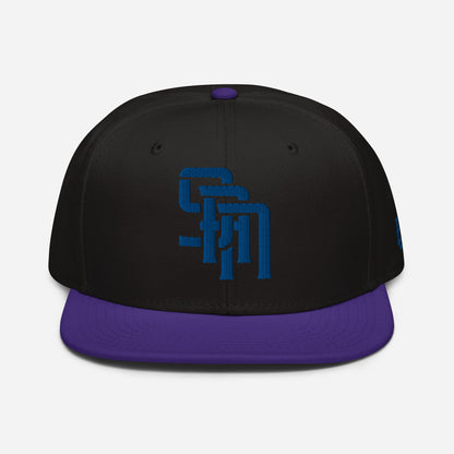 "SAN" Snapback | Otto Cap 125-978 | E Luna Brand SELECT Tricrest 3 Royal Thread Logos: Front, Left & Back [3D Puff Edition]