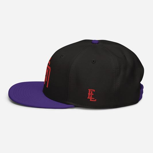 "SAN" Snapback | E Luna Brand ESSENTIAL | 2 Red Thread Logos | 3D Puff Edition