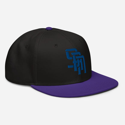 "SAN" Snapback | Otto Cap 125-978 | E Luna Brand SELECT Tricrest 3 Royal Thread Logos: Front, Left & Back [3D Puff Edition]