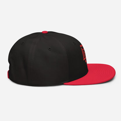 "DGO" Snapback | Otto Cap 125-978 | E Luna ESSENTIAL Duocrest 2 Red Thread Front & Left Side Logos