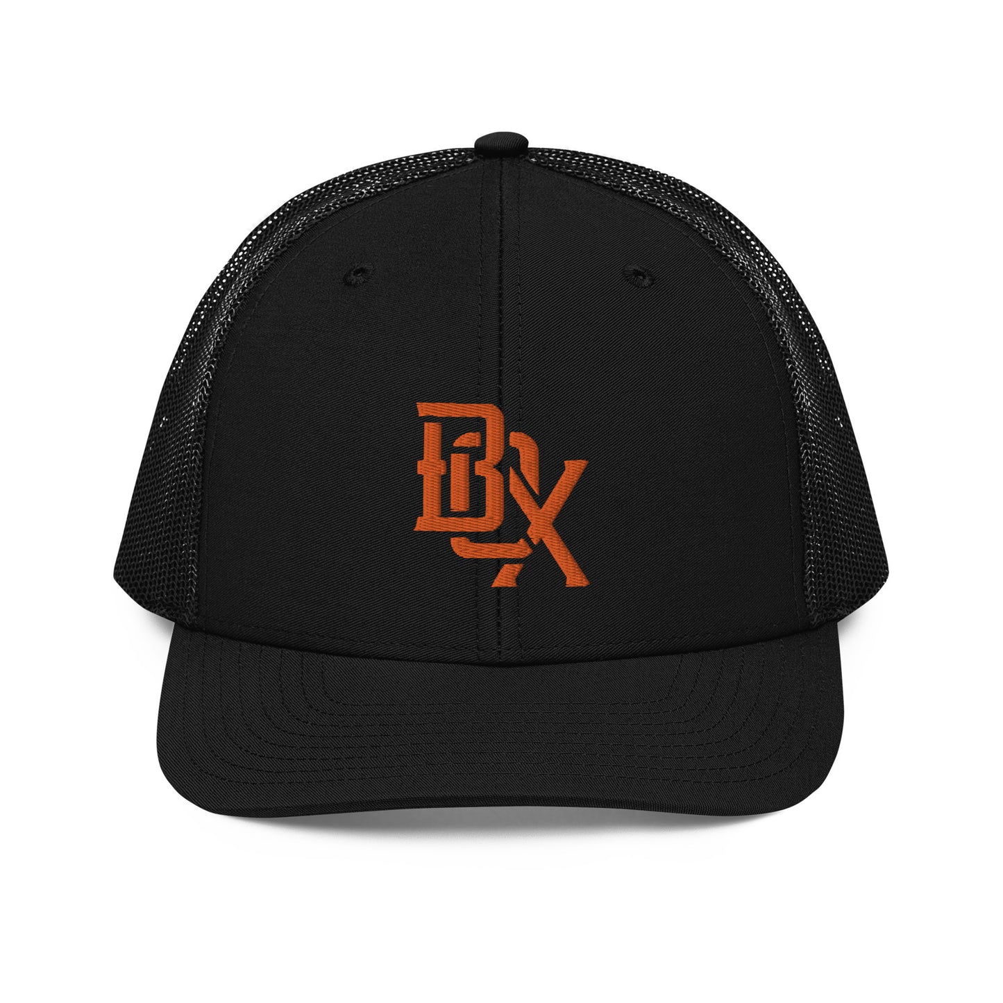 "BOX" Snapback Trucker Cap | Richardson 112 | E Luna CLASSIC Solocrest 1 Orange Thread Front Logo