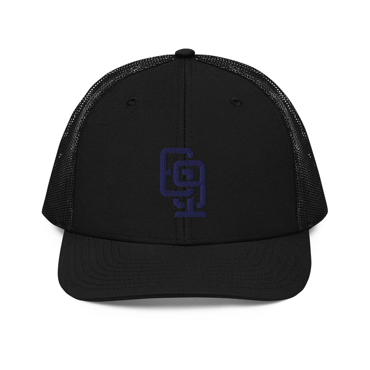 "619" Snapback Trucker Cap | E Luna Brand CLASSIC | 1 Navy Thread Logo | 3D Puff Edition