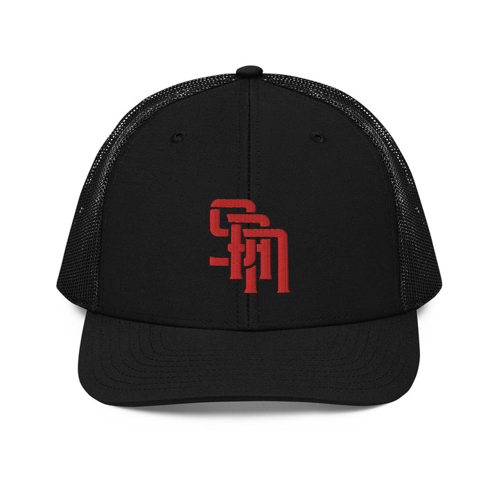 "SAN" Snapback Trucker Cap | E Luna Brand CLASSIC | 1 Red Thread Logo | 3D Puff Edition