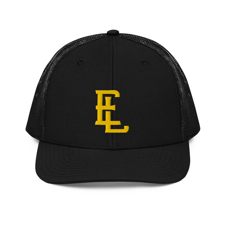 "EL" Snapback Trucker Cap | E Luna Brand CLASSIC | 1 Gold Thread Logo | 3D Puff Edition
