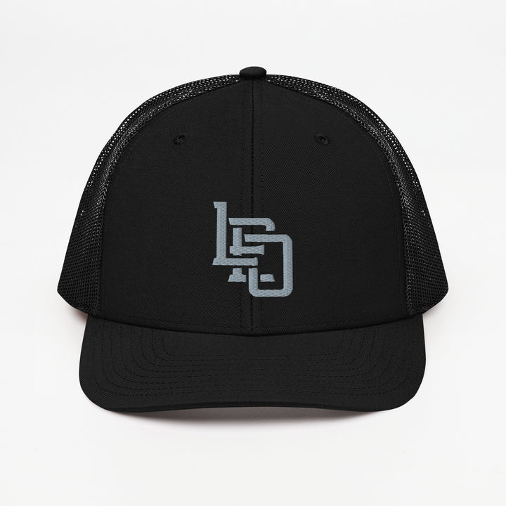 "LEO" Snapback Trucker Cap | E Luna Brand CLASSIC | 1 Grey Thread Logo | 3D Puff Edition