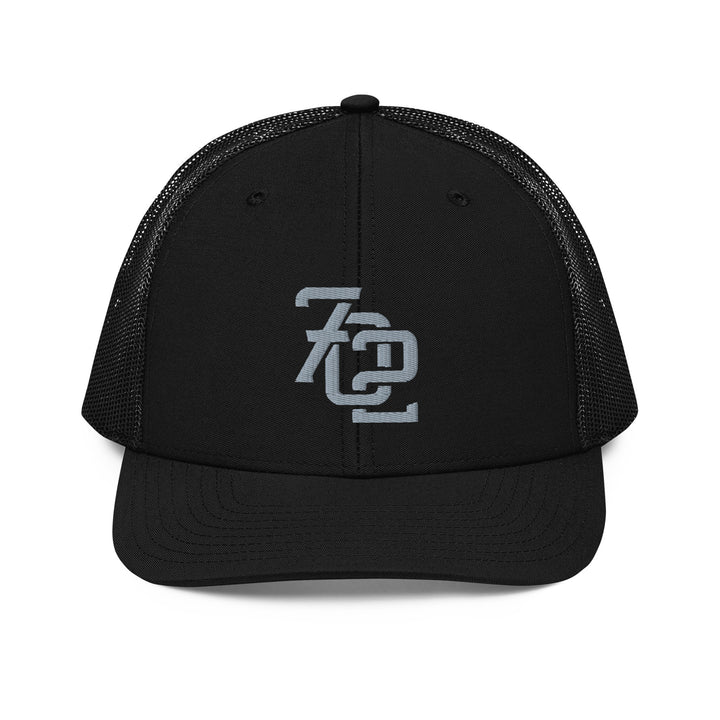 "702" Snapback Trucker Cap | E Luna Brand CLASSIC | 1 Grey Thread Logo | 3D Puff Edition