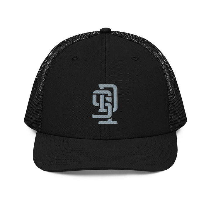 "SD1" Snapback Trucker Cap | E Luna Brand CLASSIC | 1 Grey Thread Logo | 3D Puff Edition