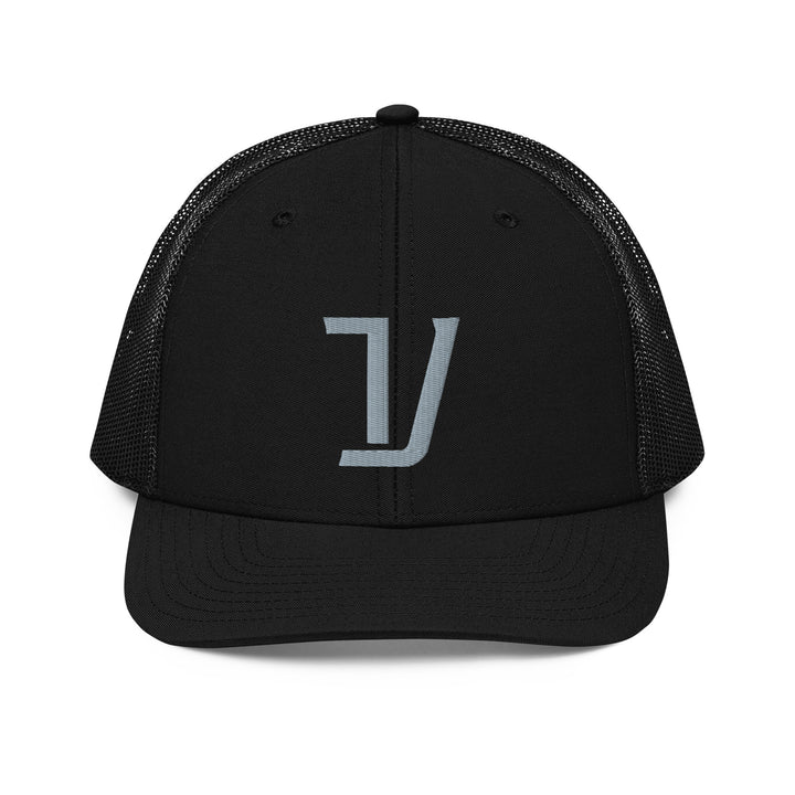 "V" Snapback Trucker Cap | E Luna Brand CLASSIC | 1 Grey Thread Logo | 3D Puff Edition
