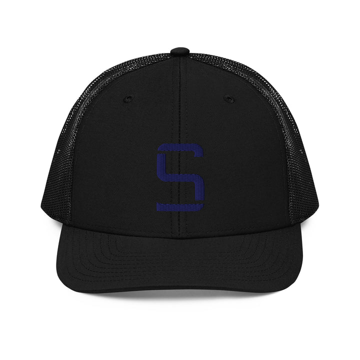 "S" Snapback Trucker Cap | E Luna Brand CLASSIC | 1 Navy Thread Logo | 3D Puff Edition