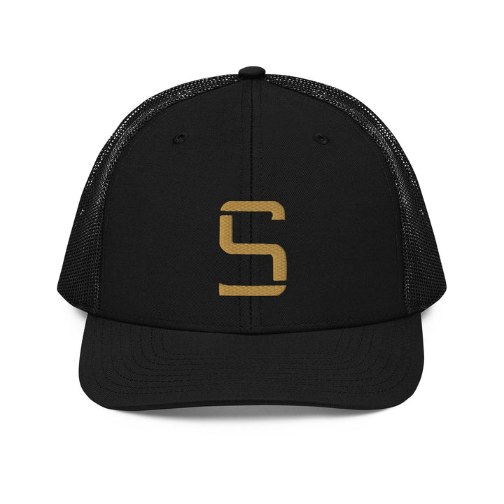 "S" Snapback Trucker Cap | E Luna Brand CORE | 1 Old Gold Thread Logo