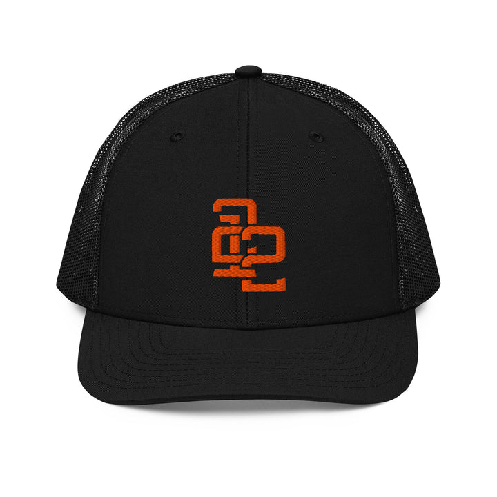 "212" Snapback Trucker Cap | E Luna Brand CLASSIC | 1 Orange Thread Logo | 3D Puff Edition