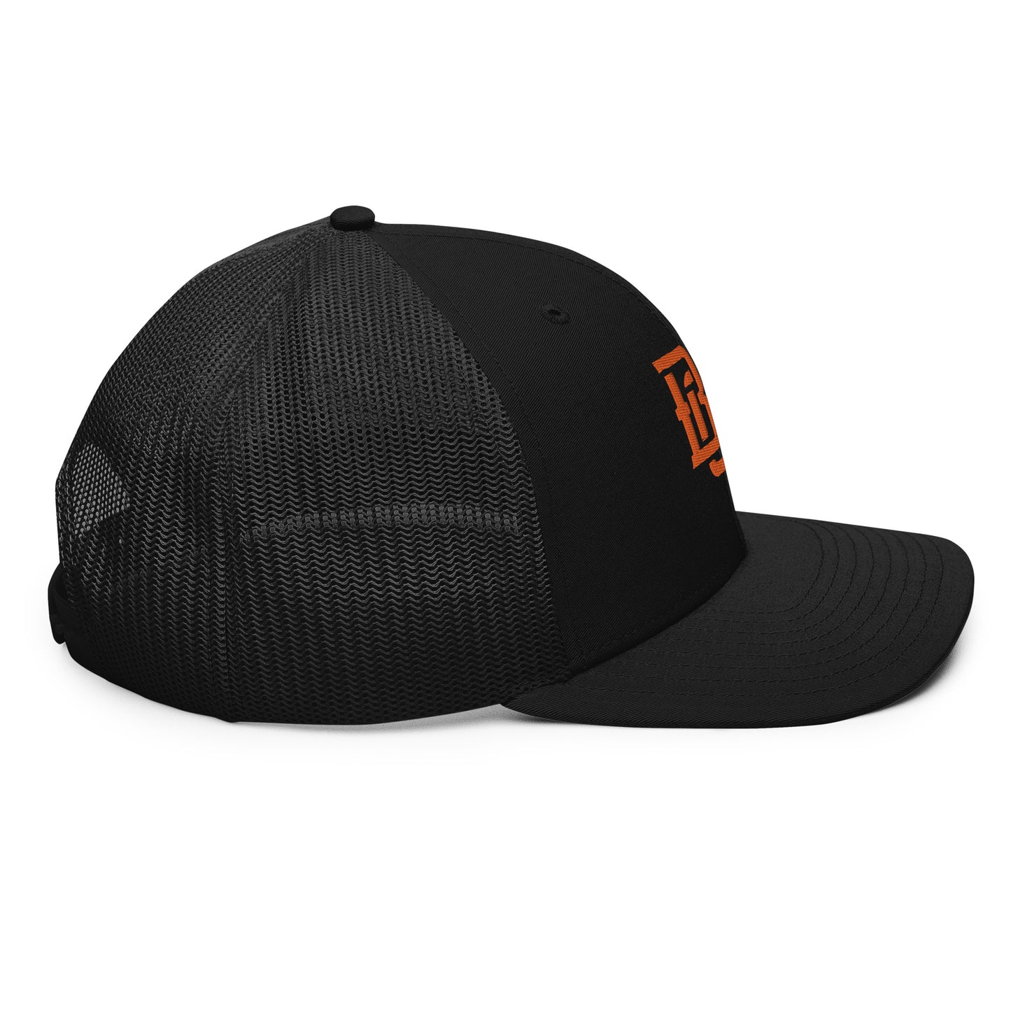 "BOX" Snapback Trucker Cap | Richardson 112 | E Luna CLASSIC Solocrest 1 Orange Thread Front Logo