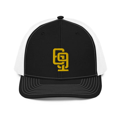 "619" Snapback Trucker Cap | Richardson 112 | E Luna CLASSIC Solocrest 1 Gold Thread Front Logo