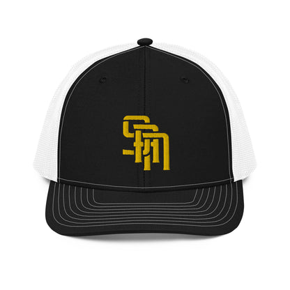 "SAN" Snapback Trucker Cap | Richardson 112 | E Luna Brand CLASSIC Solocrest 1 Gold Thread Front Logo