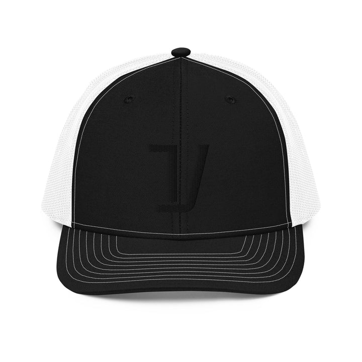 "V" Snapback Trucker Cap | E Luna Brand CORE | 1 Black Thread Logo