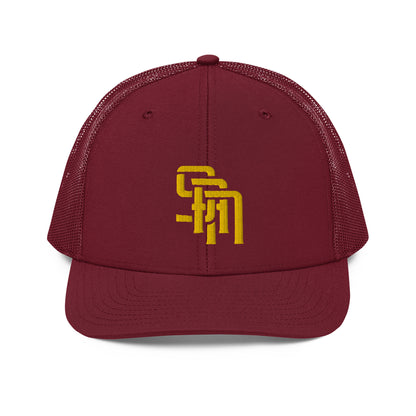 "SAN" Snapback Trucker Cap | Richardson 112 | E Luna Brand CLASSIC Solocrest 1 Gold Thread Front Logo