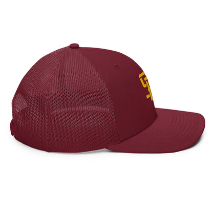 "SAN" Snapback Trucker Cap | Richardson 112 | E Luna Brand CLASSIC Solocrest 1 Gold Thread Front Logo