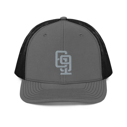 "619" Snapback Trucker Cap | Richardson 112 | E Luna CLASSIC Solocrest 1 Grey Thread Front Logo