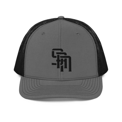 "SAN" Snapback Trucker Cap | Richardson 112 | E Luna Brand CLASSIC Solocrest 1 Black Thread Front Logo