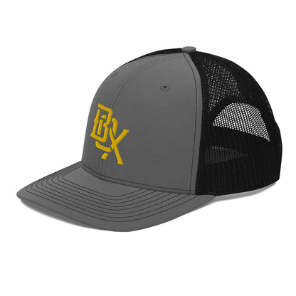 "BOX" Snapback Trucker Cap | Richardson 112 | E Luna CLASSIC Solocrest 1 Gold Thread Front Logo