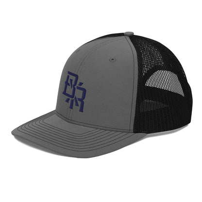 "BXR" Snapback Trucker Cap | Richardson 112 | E Luna CLASSIC Solocrest 1 Navy Thread Front Logo