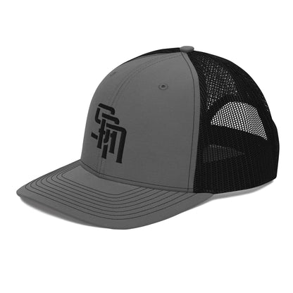 "SAN" Snapback Trucker Cap | Richardson 112 | E Luna Brand CLASSIC Solocrest 1 Black Thread Front Logo