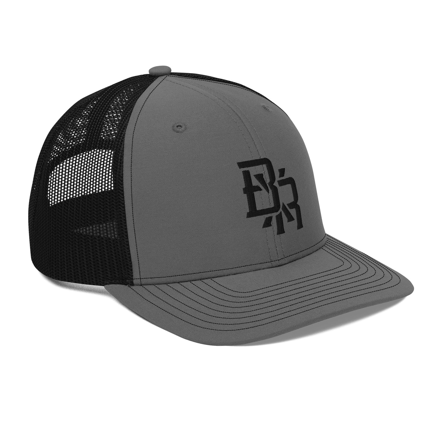 "BXR" Snapback Trucker Cap | Richardson 112 | E Luna CLASSIC Solocrest 1 Black Thread Front Logo