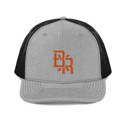 "BXR" Snapback Trucker Cap | Richardson 112 | E Luna CLASSIC Solocrest 1 Orange Thread Front Logo