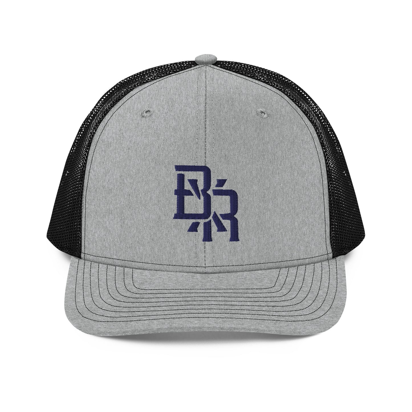 "BXR" Snapback Trucker Cap | Richardson 112 | E Luna CLASSIC Solocrest 1 Navy Thread Front Logo