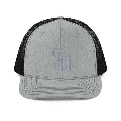 "SAN" Snapback Trucker Cap | Richardson 112 | E Luna Brand CLASSIC Solocrest 1 Grey Thread Front Logo