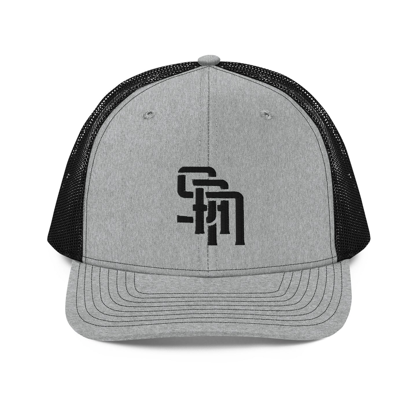 "SAN" Snapback Trucker Cap | Richardson 112 | E Luna Brand CLASSIC Solocrest 1 Black Thread Front Logo