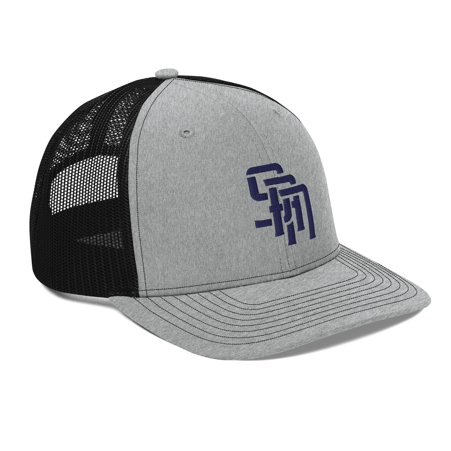 "SAN" Snapback Trucker Cap | Richardson 112 | E Luna Brand CLASSIC Solocrest 1 Navy Thread Front Logo