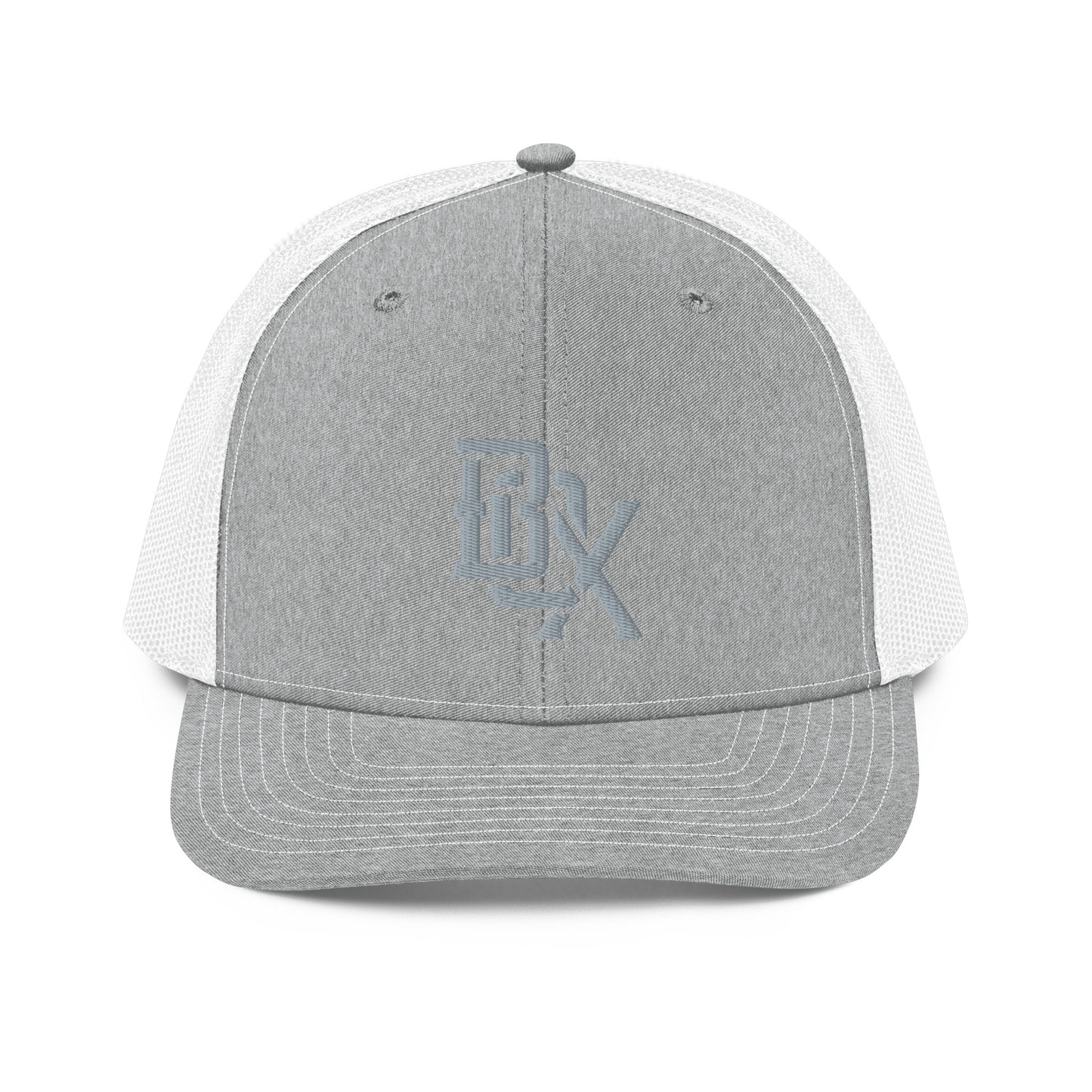 "BOX" Snapback Trucker Cap | Richardson 112 | E Luna CLASSIC Solocrest 1 Grey Thread Front Logo