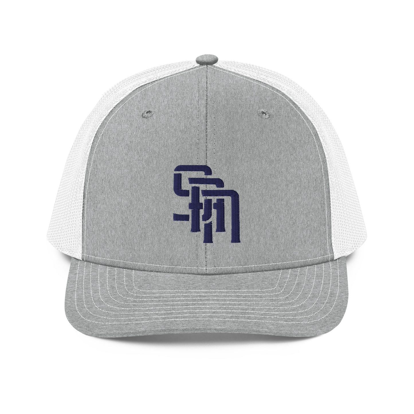 "SAN" Snapback Trucker Cap | Richardson 112 | E Luna Brand CLASSIC Solocrest 1 Navy Thread Front Logo