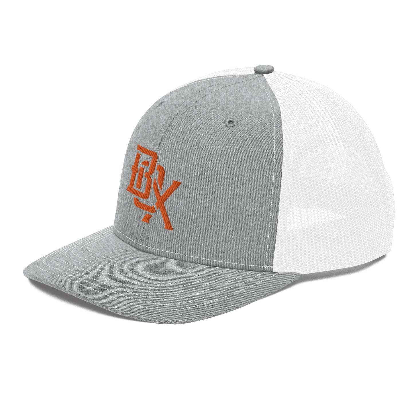 "BOX" Snapback Trucker Cap | Richardson 112 | E Luna CLASSIC Solocrest 1 Orange Thread Front Logo