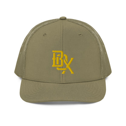 "BOX" Snapback Trucker Cap | Richardson 112 | E Luna CLASSIC Solocrest 1 Gold Thread Front Logo