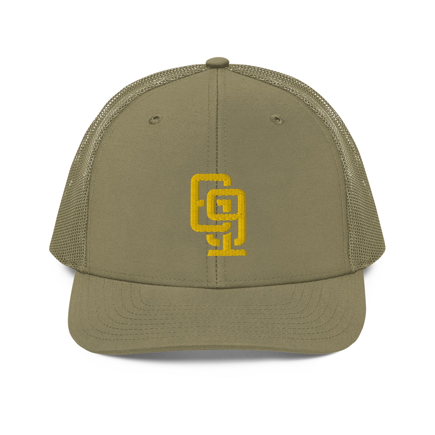 "619" Snapback Trucker Cap | Richardson 112 | E Luna CLASSIC Solocrest 1 Gold Thread Front Logo