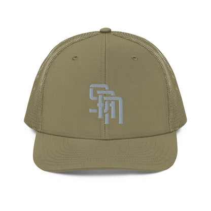 "SAN" Snapback Trucker Cap | Richardson 112 | E Luna Brand CLASSIC Solocrest 1 Grey Thread Front Logo