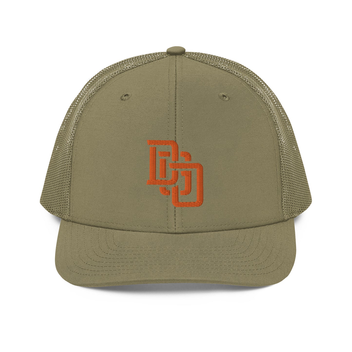 "DGO" Snapback Trucker Cap | Richardson 112 | E Luna CLASSIC Solocrest 1 Orange Thread Front Logo