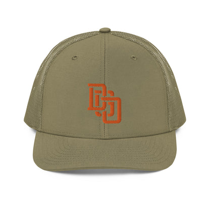 "DGO" Snapback Trucker Cap | Richardson 112 | E Luna CLASSIC Solocrest 1 Orange Thread Front Logo