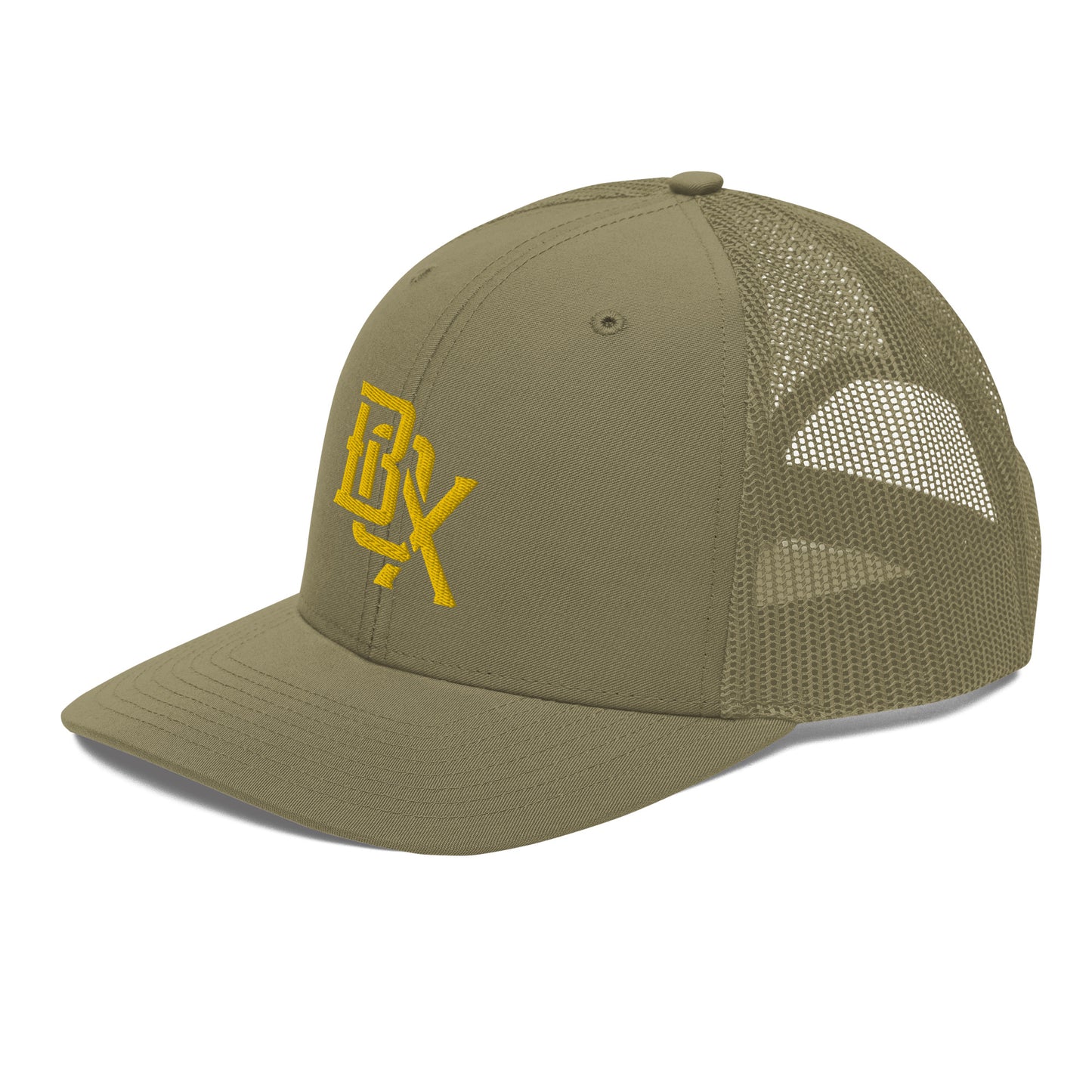 "BOX" Snapback Trucker Cap | Richardson 112 | E Luna CLASSIC Solocrest 1 Gold Thread Front Logo