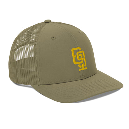 "619" Snapback Trucker Cap | Richardson 112 | E Luna CLASSIC Solocrest 1 Gold Thread Front Logo