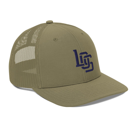 "LOS" Snapback Trucker Cap | Richardson 112 | E Luna CLASSIC Solocrest 1 Navy Thread Front Logo