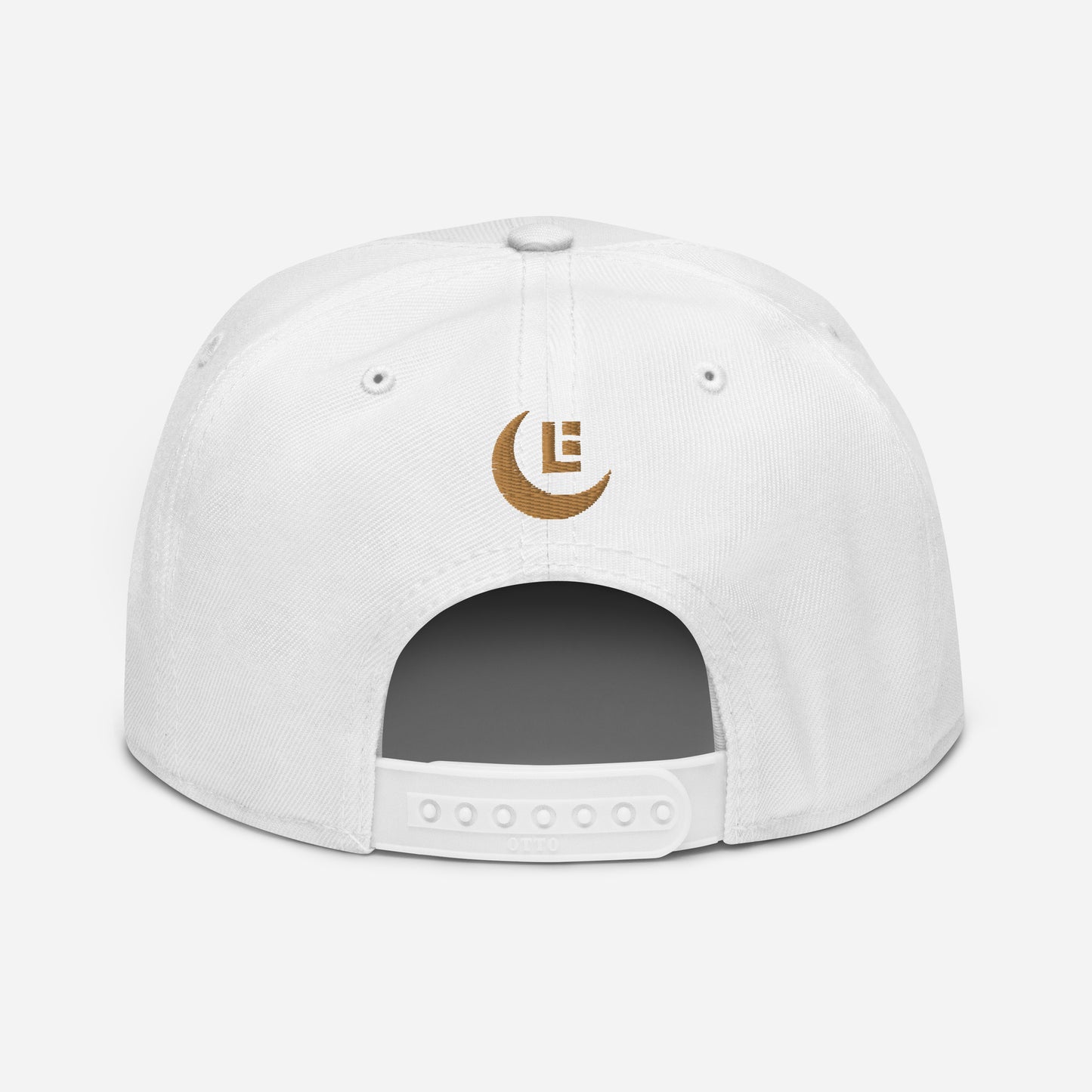 "SAN" Snapback | Otto Cap 125-978 | E Luna Brand PREMIUM Quadcrest 4 Old Gold Thread Logos: Front, Left, Right Signature & Back [3D Puff Edition]