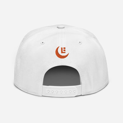 "SAN" Snapback | Otto Cap 125-978 | E Luna Brand PREMIUM Quadcrest 4 Orange Thread Logos: Front, Left, Right Signature & Back [3D Puff Edition]