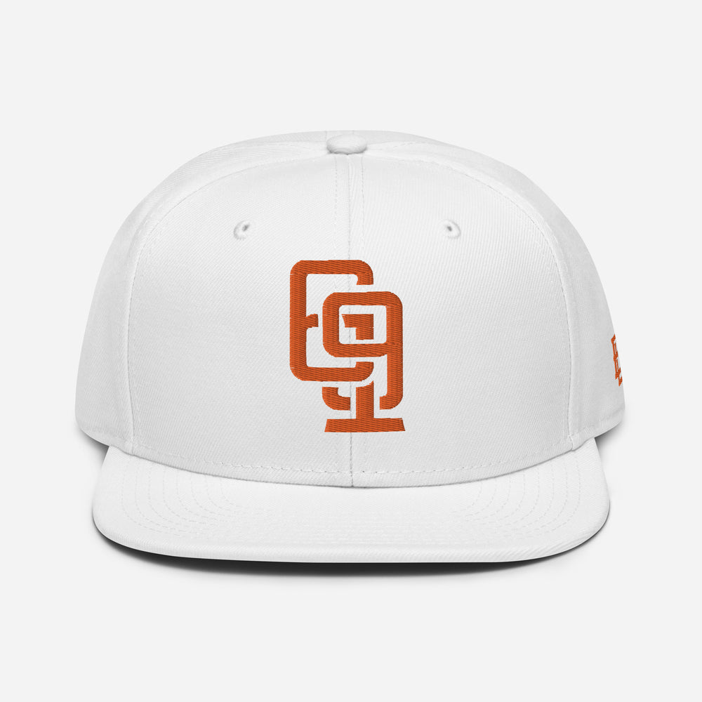 "619" Snapback | E Luna Brand ESSENTIAL | 2 Orange Thread Logos | 3D Puff Edition