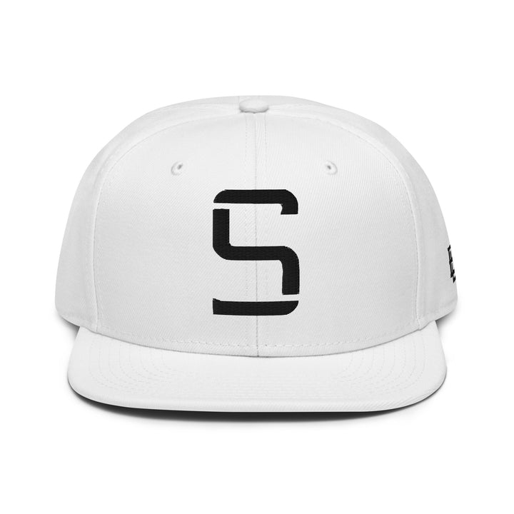 "S" Snapback | E Luna Brand ESSENTIAL | 2 Black Thread Logos | 3D Puff Edition