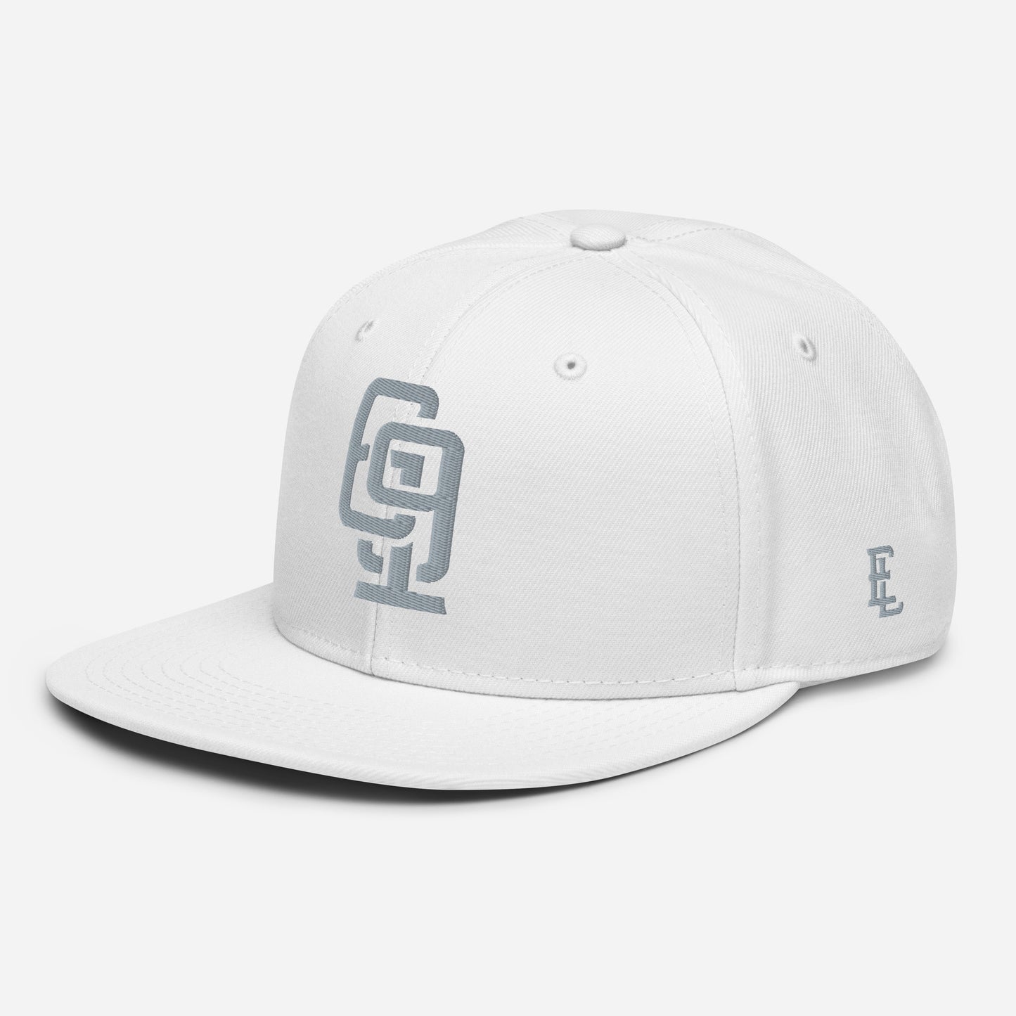"619" Snapback Otto Cap | E Luna Brand ESSENTIAL | 2 Grey Thread Logos